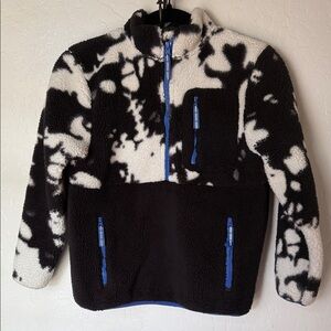 Art Class | Kids Black and White Fleece Jacket | Size Medium